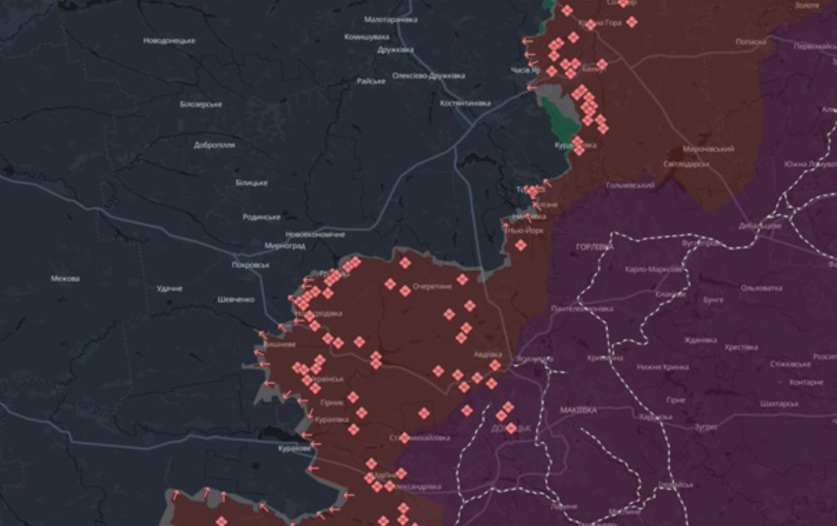 Російські війська просунулися в Донецькій області